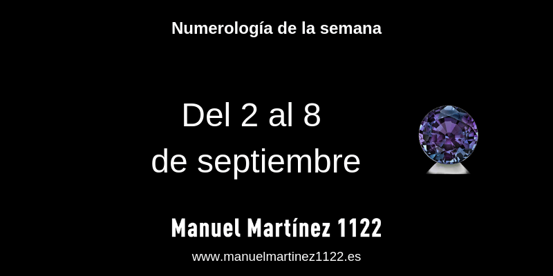 Numerología de la semana del 2 al 8 de septiembre